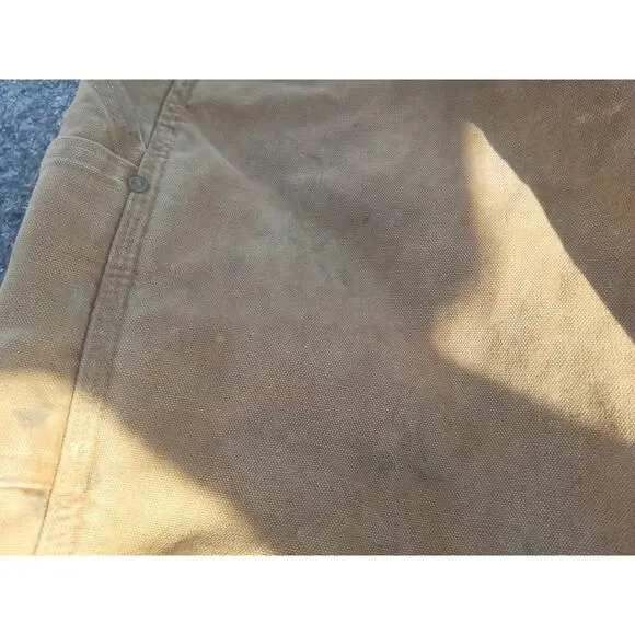 Vintage carhartt overalls 48x34 Distressed Brown Union Made In USA Discolored